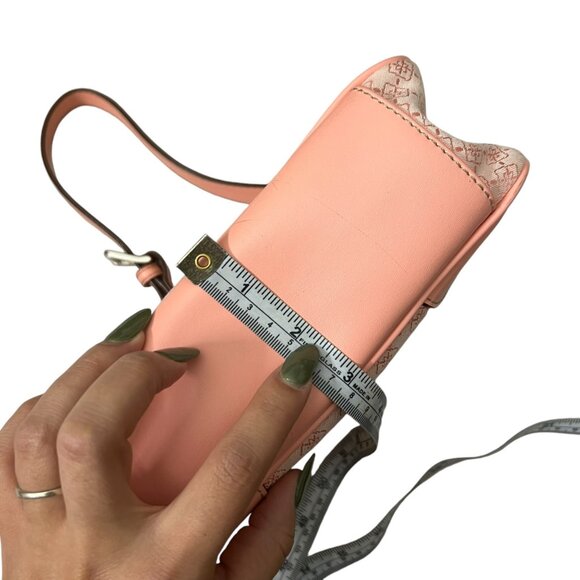 Y2K Liz Claiborne‎ Canvas Faux Leather Shoulder Bag PinkCoquette Barbiecore - Picture 15 of 16